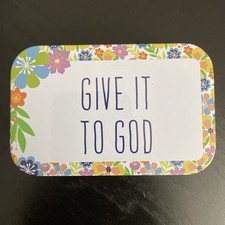 GIVE IT TO GOD metal 2.5x3.75 Prayer Box picture
