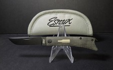 ESNYX KNIFE - SILVERLINE BEER BUSTER Jr.  Black MICARTA/ Titanium Front FLIPPER picture