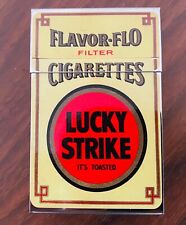 Lucky Strike Themed Metallic Silver Flip Top Cigarette Case UNBRANDED picture
