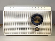 Rare 1961 Westinghouse Model H-803T5 Dove White AM Tube Radio MCM - Works, Read picture