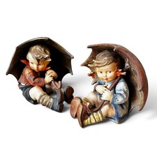 Set Of 2 Goebel Hummel TMK2 Umbrella Boy 152 & Girl 152B 7.5