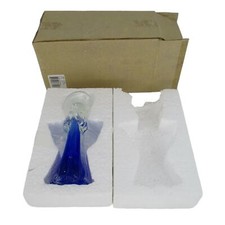 Glass Angel Blue Glass Figurine Art 6