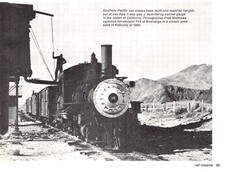 4-6-0 Oil-Fired Narrow Gauge Ten Wheeler Locomotive Kearsarge CA Vtg Mag Excerpt picture