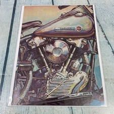 1981 Harley Davidson Motorcycle Biker Art Vtg Print Ad/Poster Pinup Magazine Pg picture