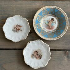 Antique Austrian Royal Vienna Porcelain Small Plates Set Of 3 picture