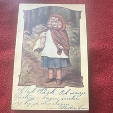 VTG Little Red Riding Hood Postcard Used Early 1900’s picture