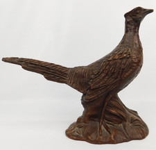 VTG Pheasant Figurine Handcrafted RED MILL MFG Pecan Shells Resin USA 8.25 x 10 picture