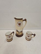 Antique Pre-Pro Leisy Brewing Co Peoria Illinois Pitcher & Tankard Mug Set Of 3 picture