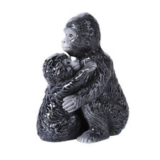 Gorilla Family Mom & Baby Salt and Pepper Shakers Set Magnetic Ceramic picture