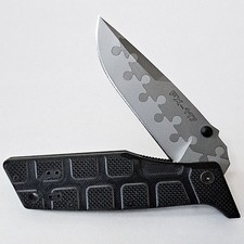 Fox Knives FX-117 CT NERO Nighthawk Cobalt Titanium Folding Knife F117 Italy New picture