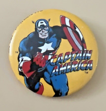 Vintage 1989 Marvel Comics Captain America Cap Avenger Button Pin Pinback 2.25