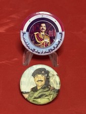 2 -Vintage Iraqi Former President Saddam Hussein Pins Late 1980’s picture