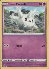 2021 POKÉMON SWORD AND SHIELD EVOLUTIONS #117 GALARIAN CORSOLA FULL ART picture
