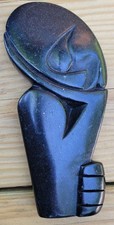 Stone Carved Figure Signed  