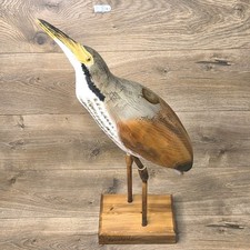 Least Bittern Bird Wood Carving 24