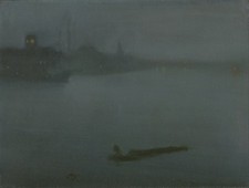 Whistler Nocturne Blue Gold Battersea Bridge 1872 Vintage Art Reprint picture