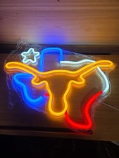 Texas Longhorns LED Light Neon Style Sign, Man Cave Room , Sports Decor NEW  picture