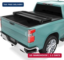 Soft Tri-Fold Truck Bed Tonneau Cover Fit for Chevy Silverado/GMC Sierra 1500 Ne picture
