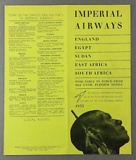 IMPERIAL AIRWAYS MAY 1935 AIRLINE TIMETABLE EGYPT SUDAN EAST SOUTH AFRICA ROUTE  picture