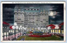 1919 THE BREAKERS HOTEL FROM GARDEN PIER NIGHT ATLANTIC CITY NJ ANTIQUE POSTCARD picture