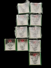 Vintage Gorham set of  10 Crystal Christmas Ornaments 1980s In Original Boxes picture