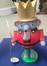 RG Handmade in Germany Wooden Christmas Mouse 7 inch Nutcracker picture