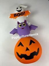 Halloween Blow Mold Pumpkin Ghost Tricky Treats Light Up Indoor NWT picture