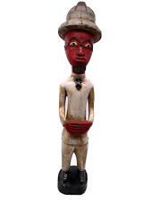VTG African Baule Colonist Tribal Wooden Figure Hand Carved Sculpture 22