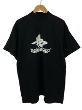 Balenciaga 23AW Layered Sports Logo Tshirt Black Cotton L Excellent  (Ages 14+) picture