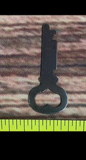 Vintage Unbranded steel flat key oval head heart shaped hole Collectible  picture