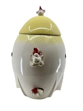 VTG Sierra Vista Gnome Rocket Ship Cookie Jar 1950s Space Age California Pottery picture
