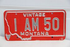 Vintage Montana License Plate  Vanity   I AM 50 old cars picture