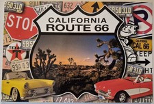 Vintage Postcard Route 66 California Desert Scene Signs 4x6