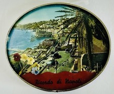 Ricordo Di Napoli - Memories Of Naples Bombed Glass Souvenir Vintage Travel Art picture