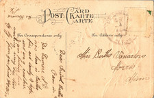 De Lamere North Dakota DPO Cancel Postal History Rose Postcard c1909 Stamp Gone picture