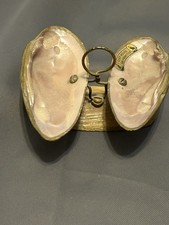 Antique Victorian Palais Royal Mother-of-pearl Clam Shell Trinket Dish picture