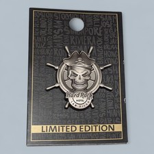 Hard Rock Pin 2018 San Diego 3D Pirate Skull Ship Wheel LE picture