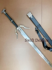 The Witcher Steel Sword of Geralt of Rivia Handmade Replica W/ Leather Sheath picture