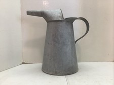 Vintage 1 Gallon Liquid Us Standard galvanized Metal Oil Can picture