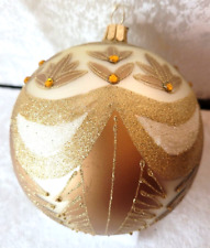 Waterford Holiday Heirlooms Winter Wonderland White & Gold Ball Ornament picture