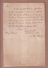 1785 letter - John Tayler - New York State Assembly & later 5th Governor of NYS picture