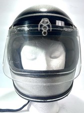 Vtg Grant RG-9 Full Face Motorcycle Helmet  Silver Metal Flake Flip Shield Read picture