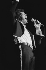 Welsh singer Tom Jones in concert UK 8th March 1974 Historic Old Photo picture