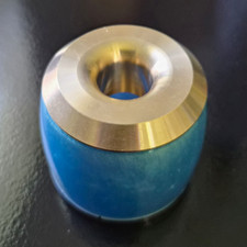 Handmade Resin Desktop Pen Stand- Aqua/Solid brass picture