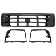 Grill+Headlight Bezels Compatible with 1992-1996 Ford Bronco F-150 F-250 F-35... picture