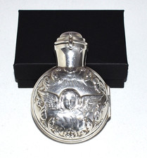 FABULOUS STERLING Antique 1897 *WILLIAM COMYNS* Perfume & Case * 2 CHERUBS* picture
