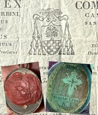 Vatican Reliquary TRUE CROSS JESUS + COA Document 1840 Bible CATHOLIC RELIC Icon picture