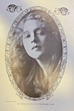 1909 Vintage Magazine Illustration Actress May Murray picture
