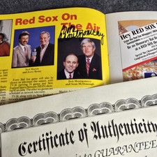 Bob Montgomery 1980s WSBK TV Boston Red Sox Announcers Autogragh Fenway Magazine picture