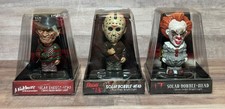 3 Ruz Solar Bobble Head Freddy Krueger Jason Voorhees Pennywise halloween decor picture
